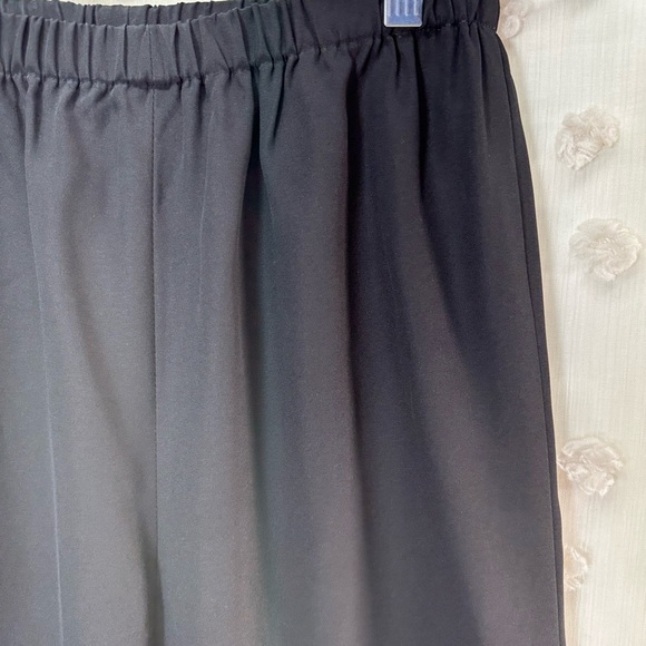 Kasper Women’s Black Elastic-Waist Wide Leg Pants Size 8 - Picture 4 of 7